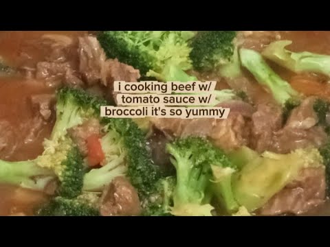 Cooking beef w/ broccoli yummy