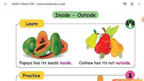 CLASS I / Maths / Term I / Geometry / Inside Outside