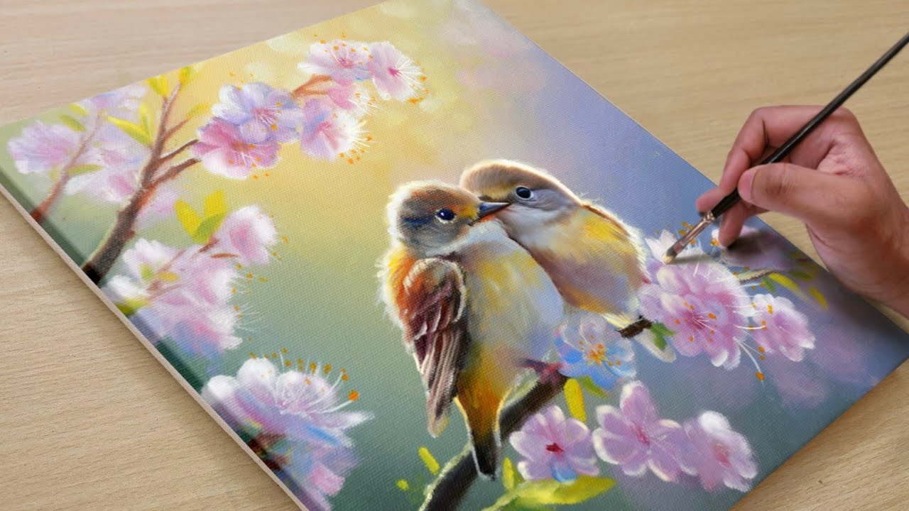 Painting a Lovely Morning / Acrylic painting / Art paintings