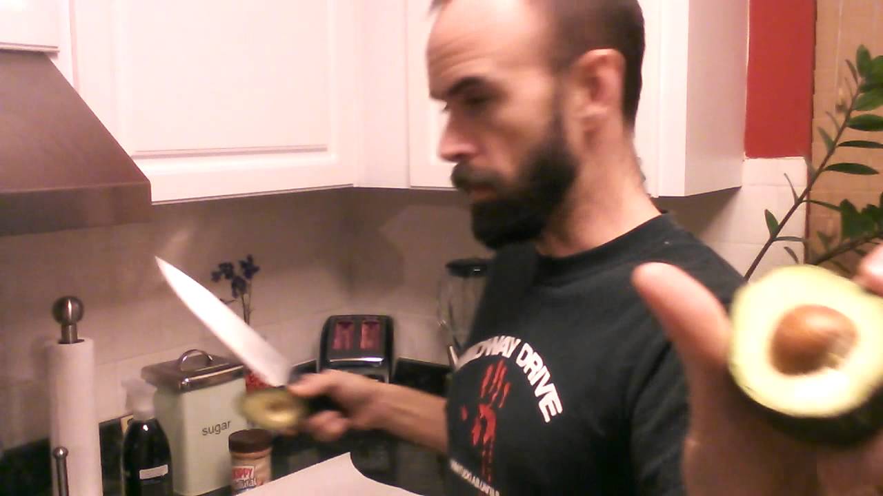 Easy trick for removing an avocado seed.