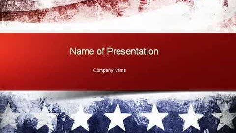 Painted American Flag PowerPoint Template