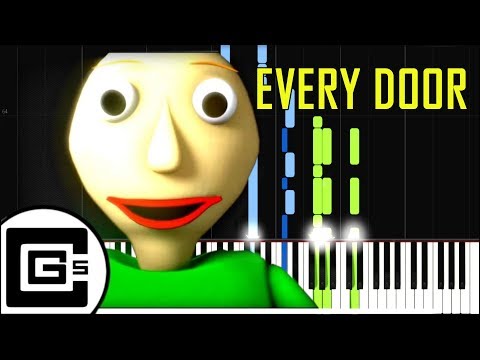 Baldi S Basics Song Every Door By Cg5 Synthesia Piano Tutorial By Yvonne Van What - roblox song id megalovania roblox beyond codes 066