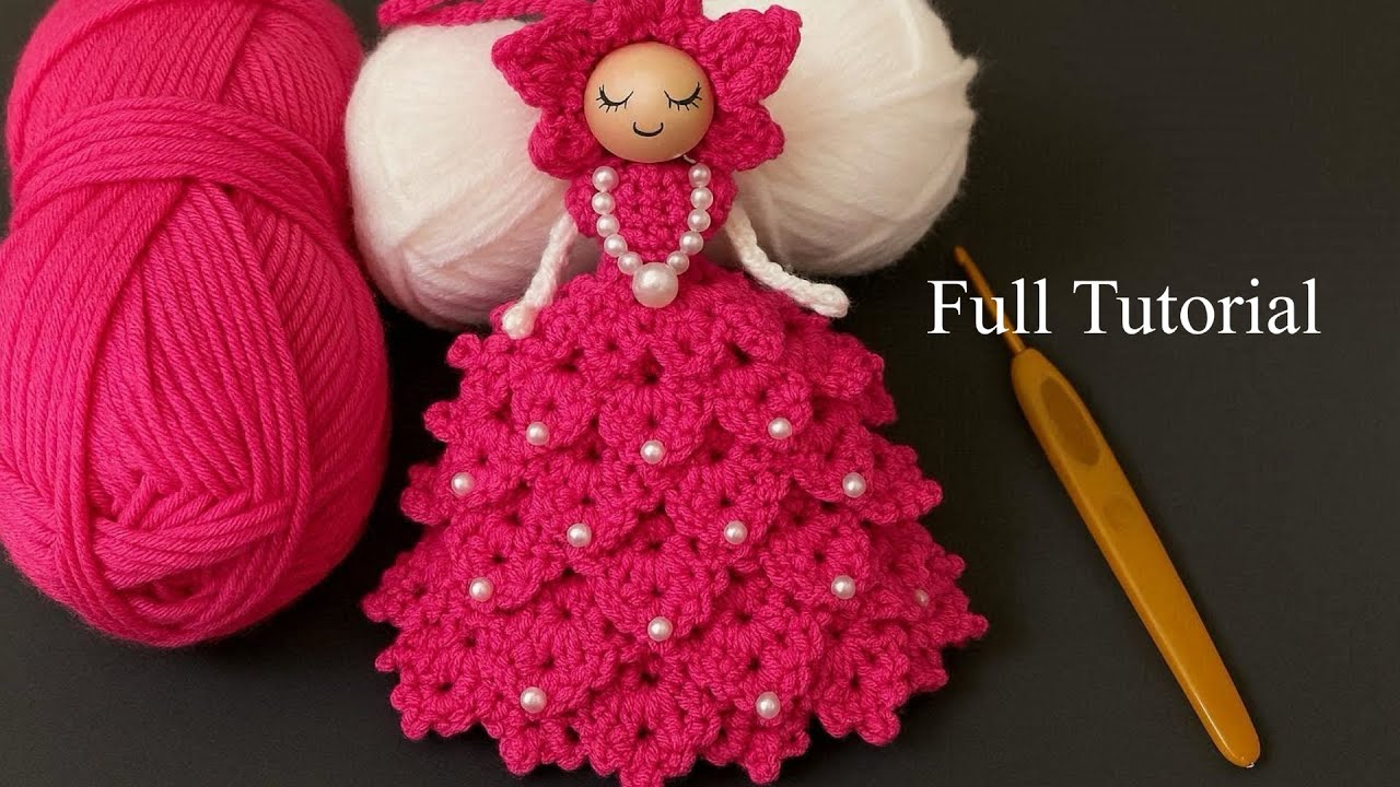 Минималистичный вязаный крючком ангелочек для украшения дома | Мастер-класс по изготовлению ангел...