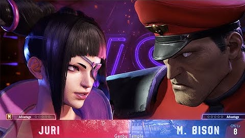 Street Fighter 6 Juri Vs M.Bison (Very Hard) Level 8