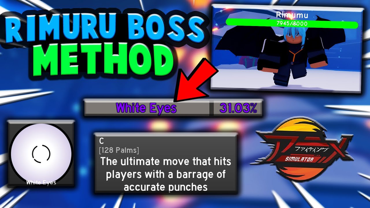 *BEST* WAY TO BEAT THE NEW RIMURU BOSS FAST In ANIME FIGHTING SIMULATOR