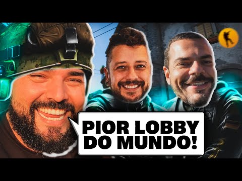 JOGUEI CS:GO COM OS VERDADEIROS AFUNDA LOBBY! (FT. DAVI E CHEF LEANDRO)