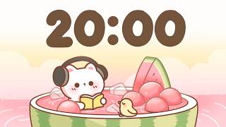 20 Minute Timer 🐱 Study Timer for Classroom Focus