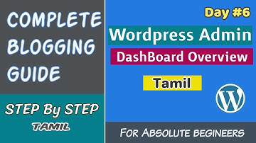 WordPress admin dashboard overview