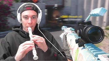 Playing Call of Duty with a RECORDER (BEST CLIPS)