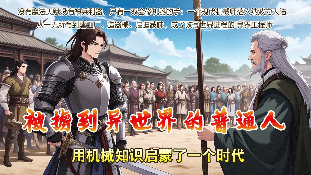 被擄到異世界的普通人，用機械知識啓蒙了一個時代。沒有魔法天賦沒有神兵利器，只有一雙會修機器的手：一個現代機械師落入納波力大陸，從一無所有到建工廠、造器械、啓迪蒙昧，成了改寫世界進程的異界工程師 #穿越