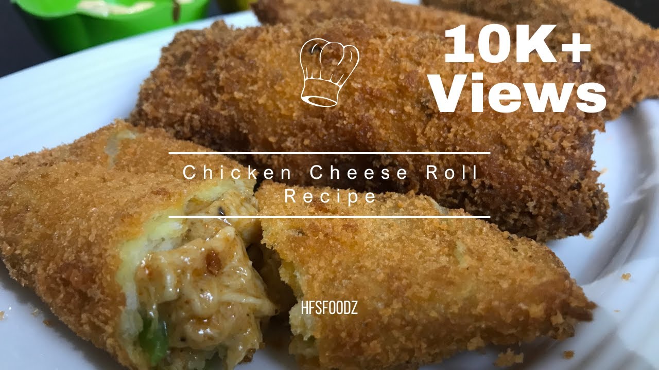 Chicken cheese bread roll recipe Chicken cheese recipe recipe by