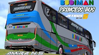 FREE‼️ LIVERY BUSSID V4.1.2 BUDIMAN PRINCESS BUS JB5 SHD $