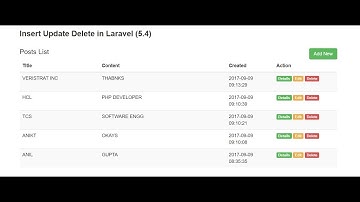 How to insert, update and delete (CRUD) in Laravel 5.4  (IN HINDI) Part-1