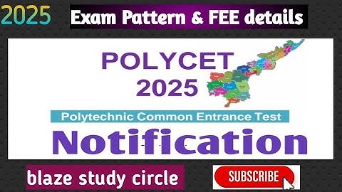 AP Polycet 2025 | AndhraPradesh Polytechnic Common Entrance Test fee details & exam pattern #blaze#