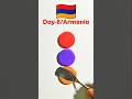 Day-8/Argentina Purple + Yellow an White Flag color mixing