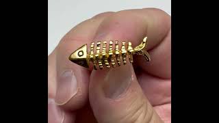 Gold Bone Fish Lapel Pin Fishermen Gift Enamel Pin Jay Pins #lapelpin #jewelry #jewelry #custompins