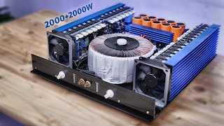 2000W   2000W Powerful Full Bridge Amplifier using 2SA1943 & 2SC5200 transistors #cbzproject