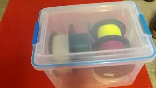 Testing a Sterilite 20 quart #1932 gasket storage box for PLA filament