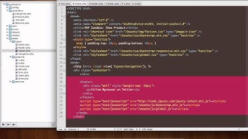 Codeigniter Screencast 2 - A Master Layout