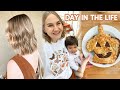 Day in my Life | Subscriber Cuts my Hair, Festive Baking, &amp; Decorating for Halloween