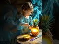Cute girl VS Pineapple 🍍 #trandingshorts #3danimation #shorts #education