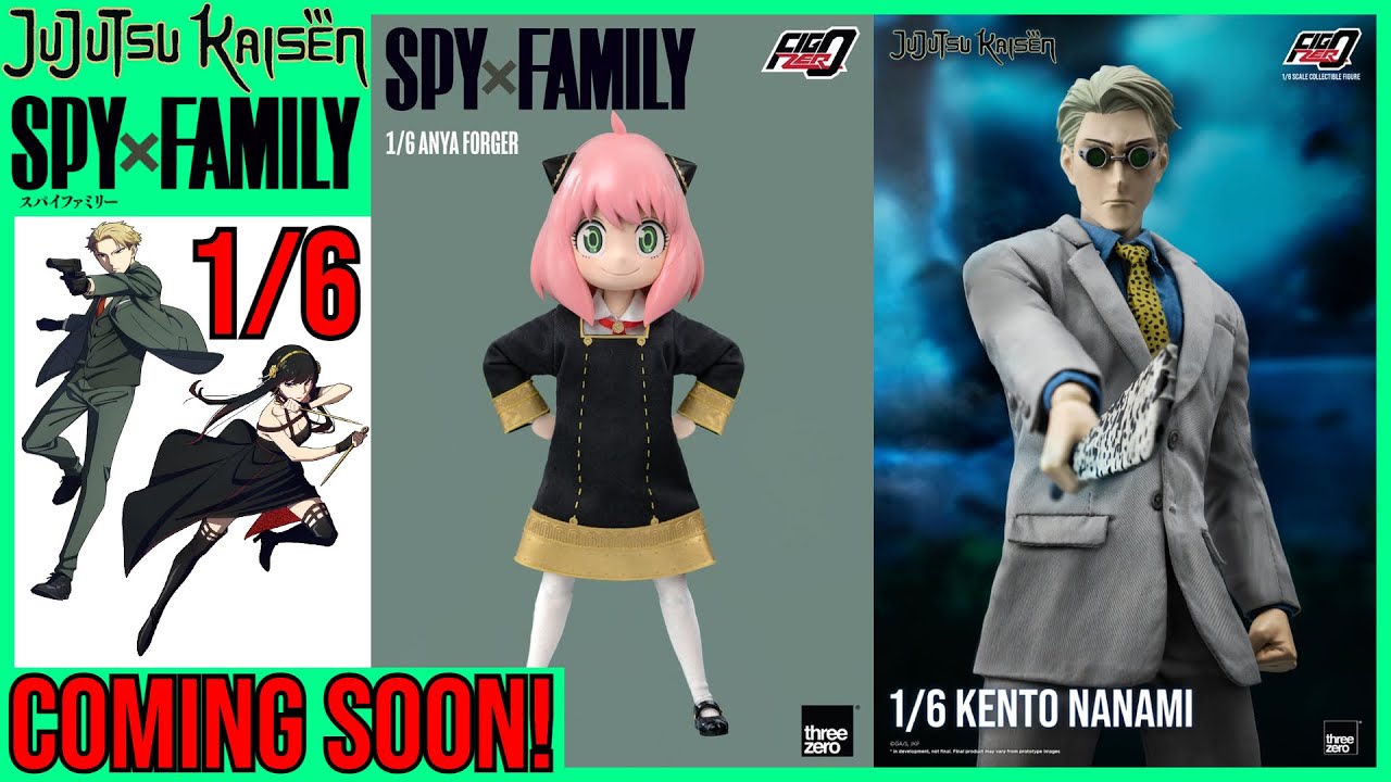 NEW ThreeZero Spy X Family Anya Forger 1/6 FigZero And Jujutsu Kaisen 1/6  FigZero Kento Nanami! 
