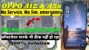 OPPO A12 IMEI null & No sim | Baseband Unknown Problem Solution 100% Done @RTSmobileRepair