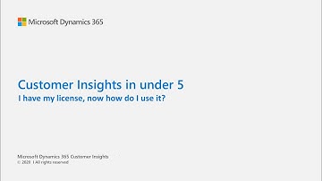 Dynamics 365 Customer Insights in Under 5: I have my license, now how do I use it?