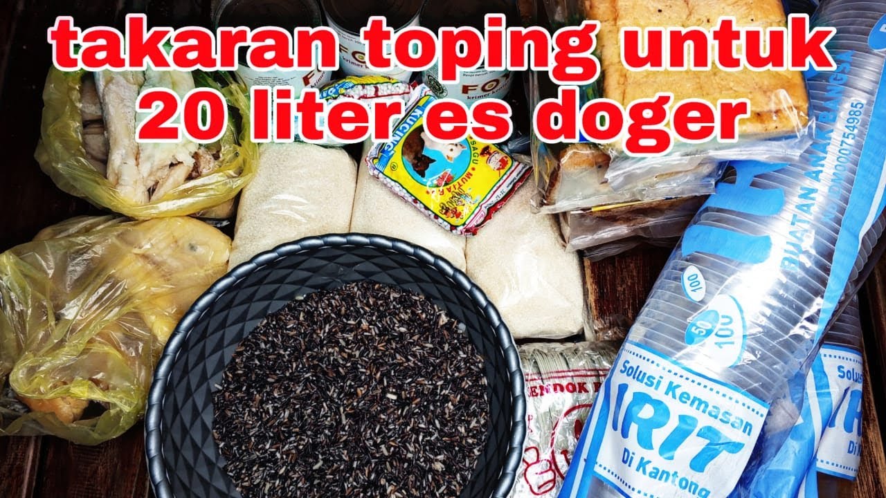 Buat para penjual es doger harus tau takaran toping nya ~ toping untuk ...