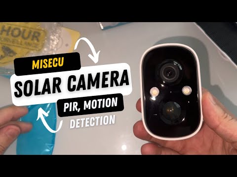 Telecamere di sicurezza MISECU 2K wireless per esterni, telecamera solare per esterni wireless con rilevamento umano PIR