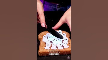 Spreading 🎃Halloween🍬 on Toast 🍞23 #asmr #satisfying #relaxing #shorts #reels #reel #oddlysatisfying