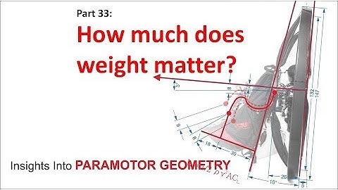 How much does weight matter? Paramotor geometry part 33