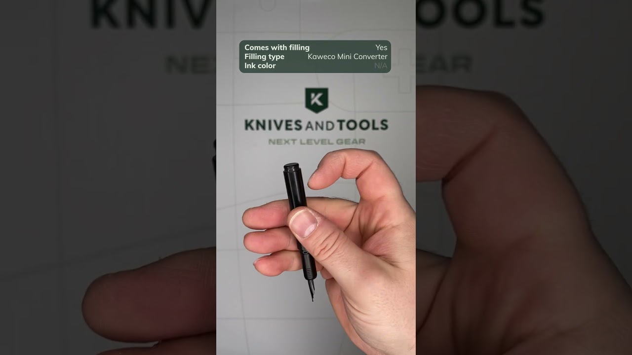 Big Idea Design Fountain EDC Pen FP TI DLC BL Black DLC Titanium, Fountain pen