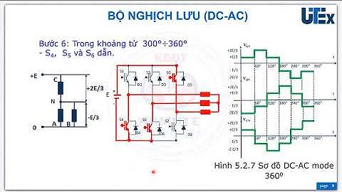 C5. Nghịch lưu 3 pha 2 bậc kiểu 6 bước dẫn 180 độ lệch 60 độ.