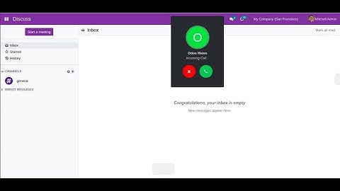 Start A Meeting Option Odoo 15 Discuss App