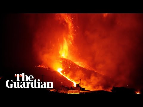 Rivers of lava race down as La Palma volcano enters explosive phase