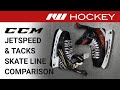 CCM JetSpeed Tacks Skate Line Comparison On Ice Insight CCM JetSpeed Tacks Skate Line Comparison On Ice Insight