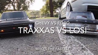 New Losi vs Traxxas No Prep Truck Battle  who’s Faster 132 feet ? Part 2 Battle
