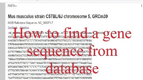 How to find a gene sequence from genomic data bases #genomics  #bioinformatics #ncbi