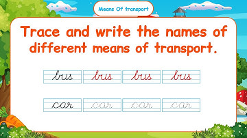 Pre-Primer EVS Lesson | Every Page Explained for Kids | evs for kids | Trace & write the transports