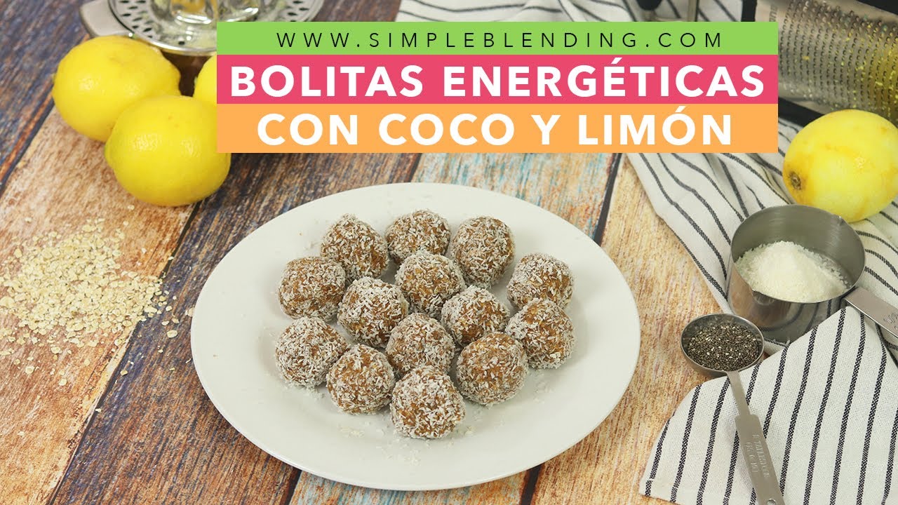 BOLITAS ENERGETICAS CON COCO Y LIMÓN | Energy balls de coco | Bliss balls de coco y limón