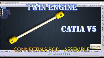 Twin Engine Design  In Catia | Connecting Rod Assembly | Advanced Assembly | CATIA TUTORIALS In 2021