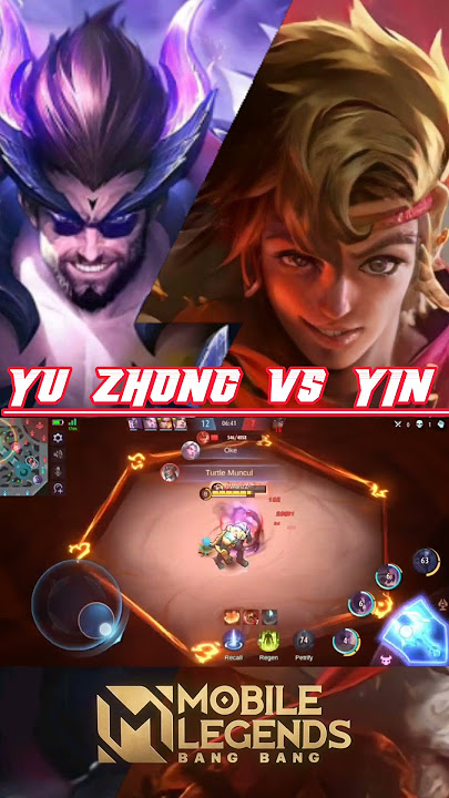 Yu zhong vs yin mobile legend bang bang best game #shorts #yuzhong #mlbb