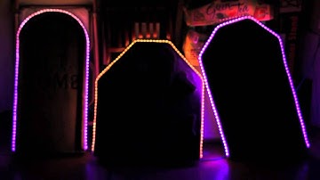 Halloween Tombstone RGB LED outline test