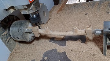 Wood Door Handle on DIY CNC - 4 Axis Simultaneous Machining