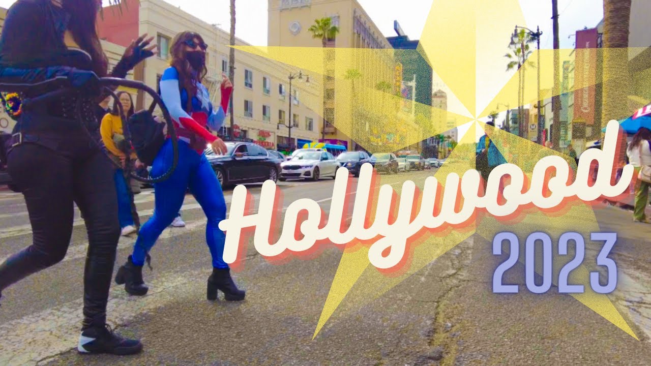 Los Angeles Hollywood walk of fame 2023 Walk Through - YouTube