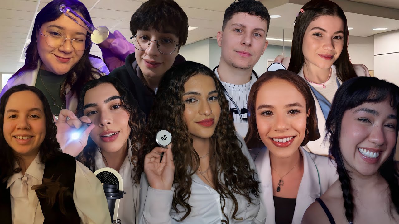 ASMR - 9 MÉDICOS TE EXAMINANDO! - CHECK-UP ⚕️(Especial 700K) 
