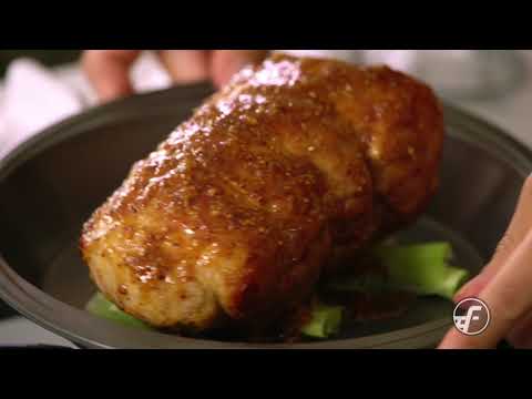 Glazed Pork Sirloin Roast with Pineapple Vinaigrette Recipe
