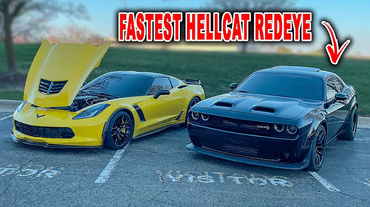 1000HP HELLCAT REDEYE RACES 1000HP CORVETTE Z06!