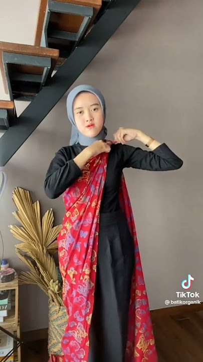 kreasi kain batik jadi dress #batik #samping #dress